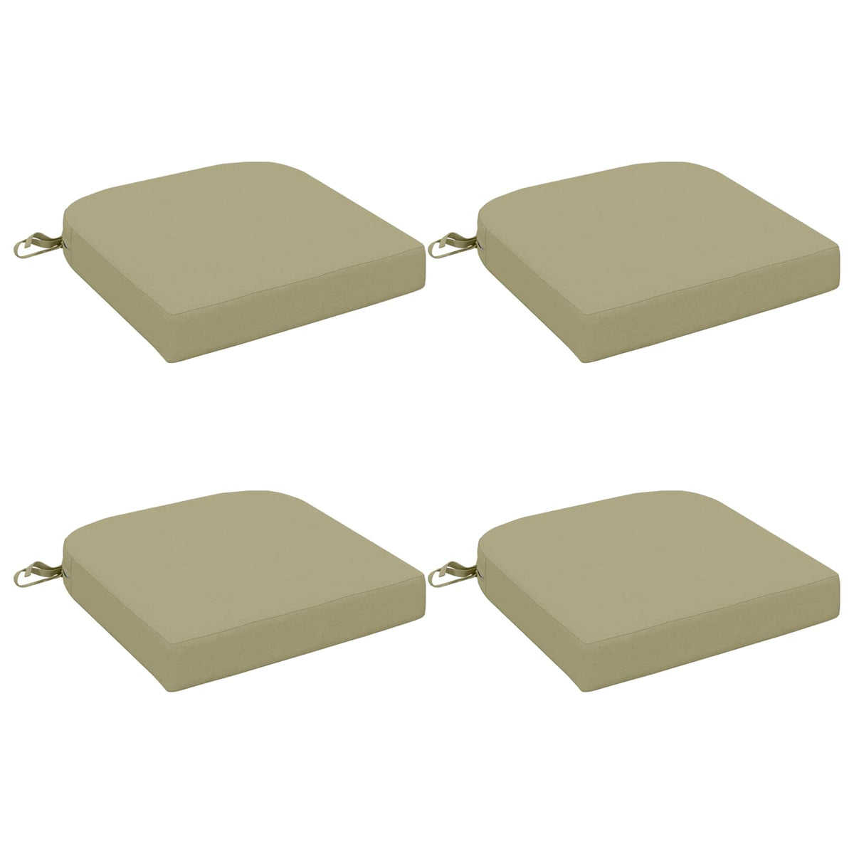 4-delige Zitkussens SOEST 4 pcs 100% Polyester Lichtgroen