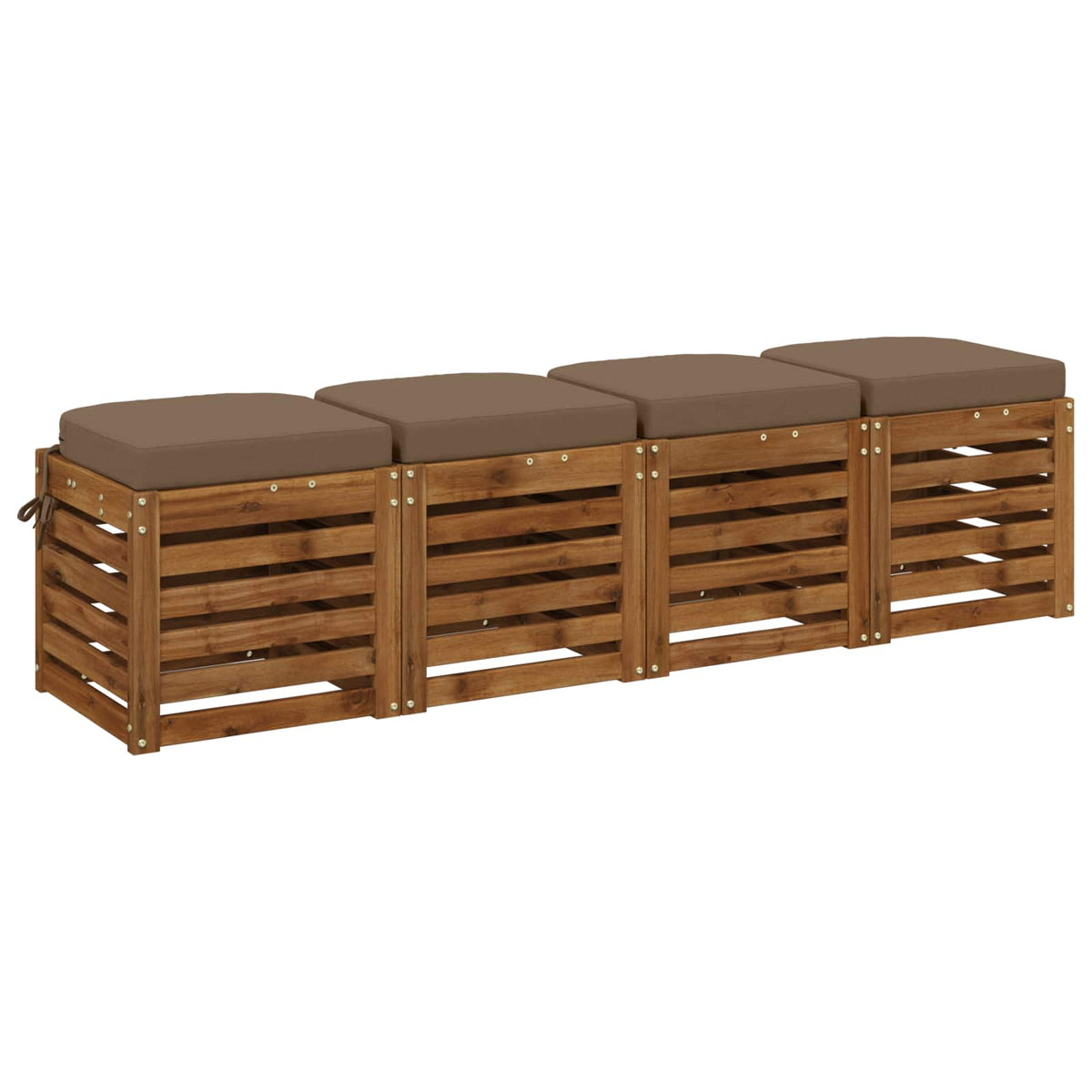 4-delige Zitkussens SOEST 4 pcs 100% Polyester Taupe