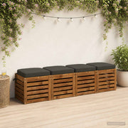 Zitkussens set 4 stuks antraciet 100% polyester
