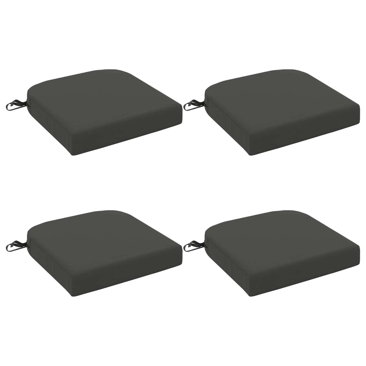 4-delige Zitkussens SOEST 4 pcs 100% Polyester Antraciet