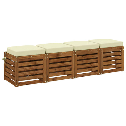 4-delige Zitkussens SOEST 4 pcs 100% Polyester Crèmekleurig