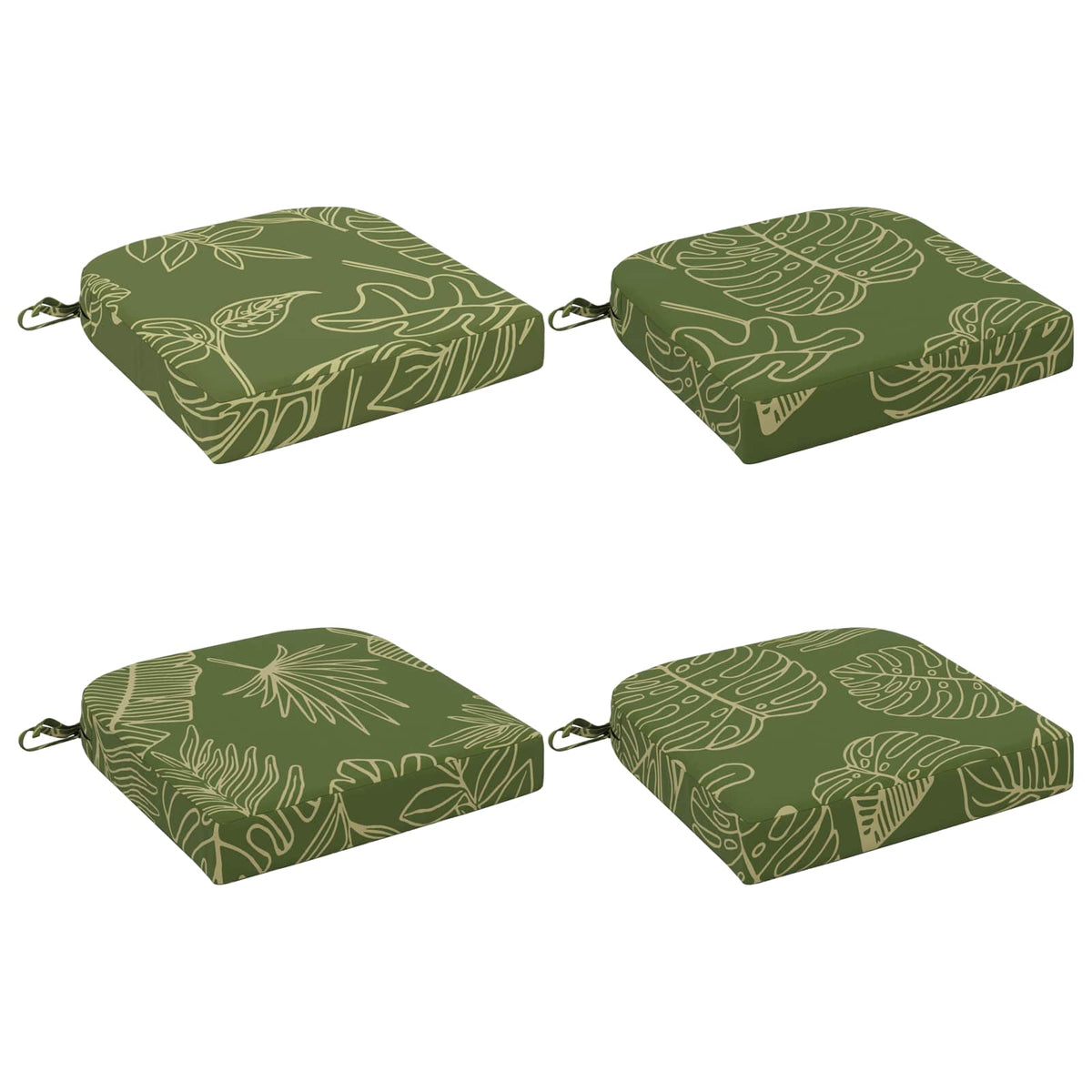 4-delige Zitkussens SOEST 4 pcs 100% Polyester Bladontwerp