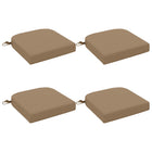 Stoelkussens 4 stuks taupe 100% polyester