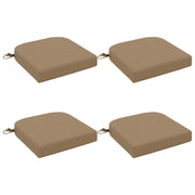 Stoelkussens 4 stuks taupe 100% polyester