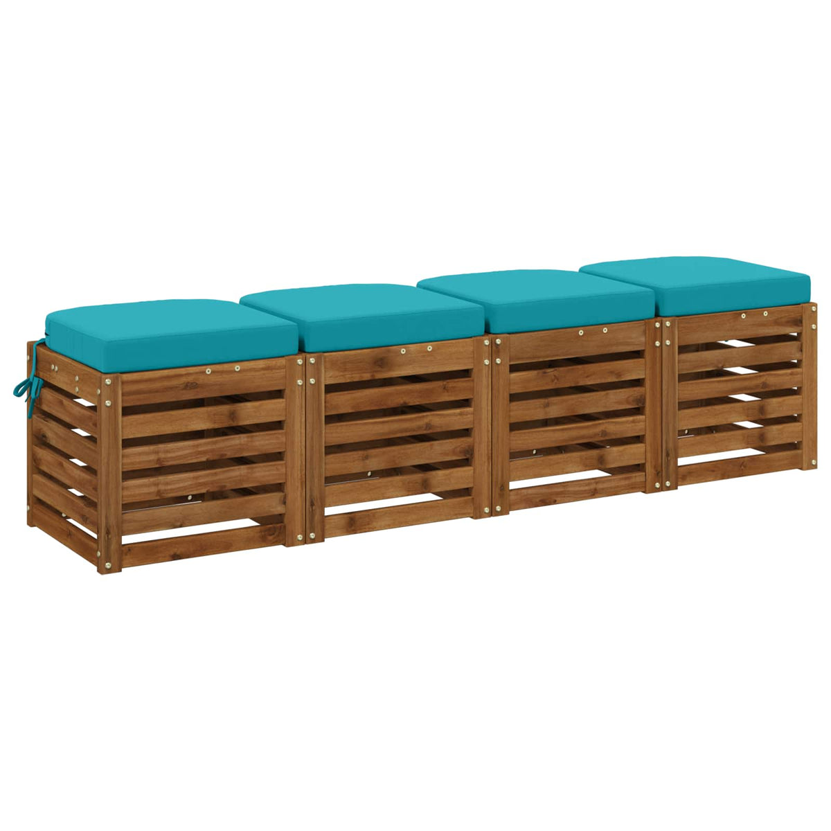4-delige Zitkussens SOEST 4 pcs 100% Polyester Turquoise