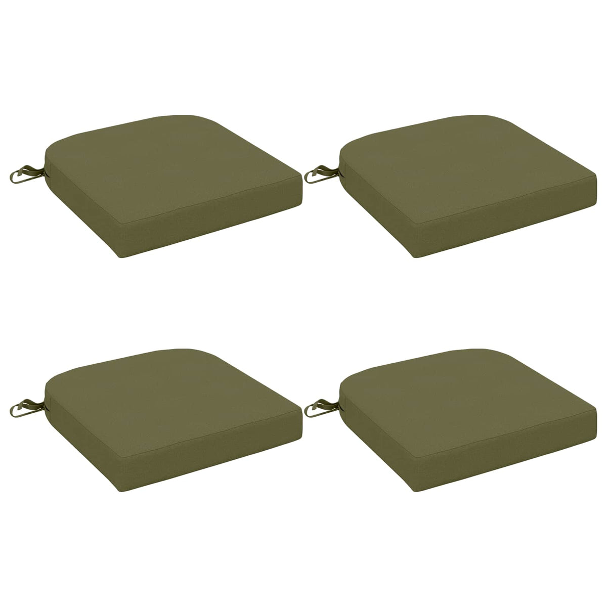 4-delige Zitkussens SOEST 4 pcs 100% Polyester Olijfgroen