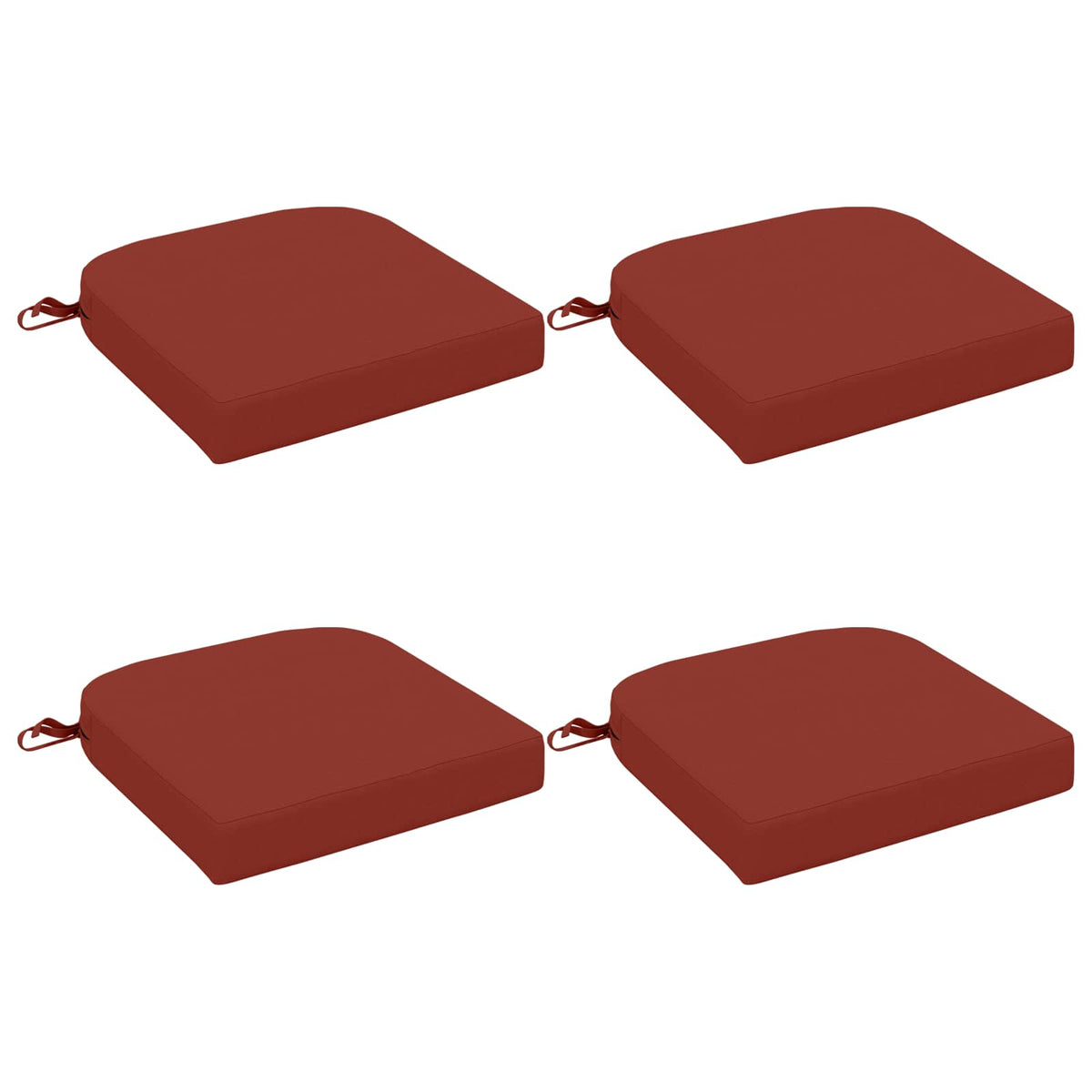4-delige Zitkussens SOEST 4 pcs 100% Polyester Rood