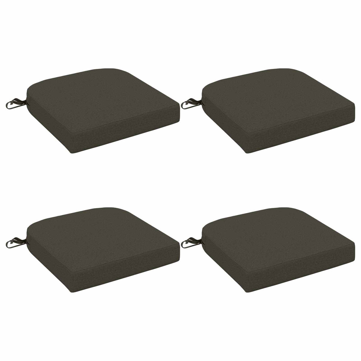 4-delige Zitkussens SOEST 4 pcs 100% Polyester Antraciet