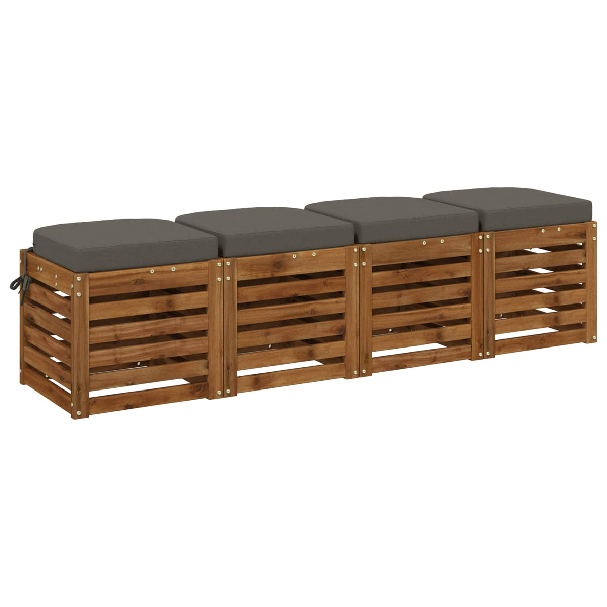 4-delige Zitkussens SOEST 4 pcs 100% Polyester Grijs