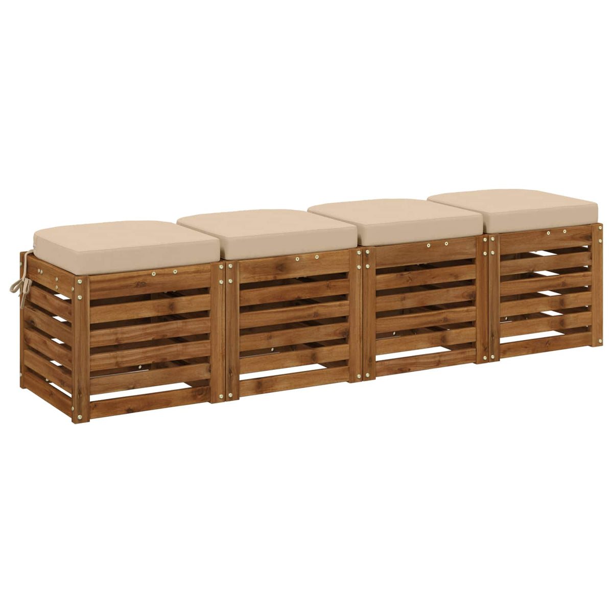 4-delige Zitkussens SOEST 4 pcs 100% Polyester Crèmekleurig