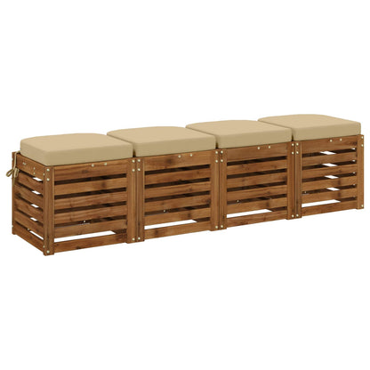 4-delige Zitkussens SOEST 4 pcs 100% Polyester Beige