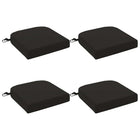Zitkussens 4 stuks zwart polyester