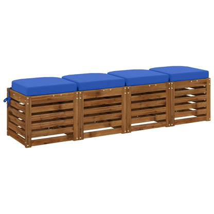 4-delige Zitkussens SOEST 4 pcs 100% Polyester Koninklijk Blauw