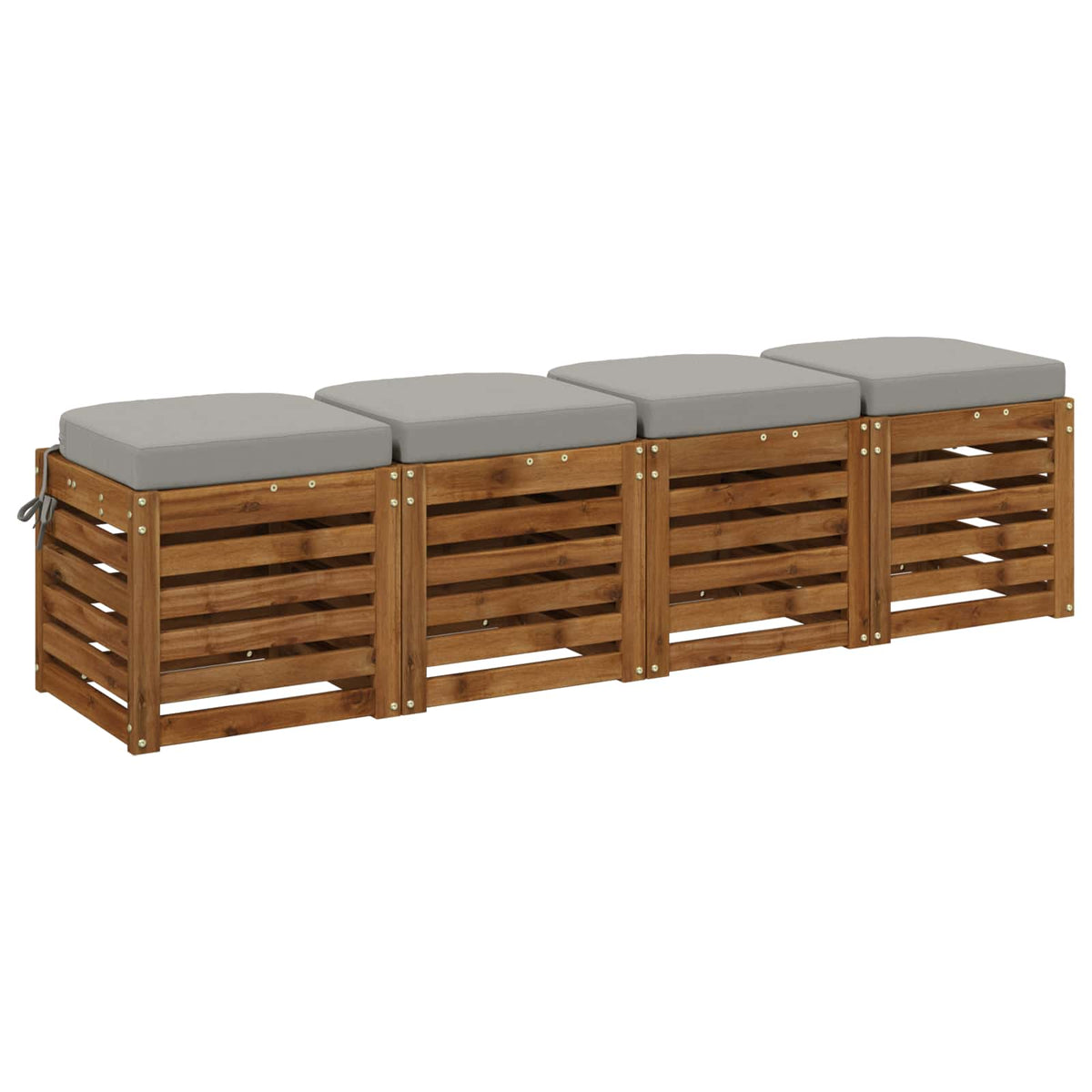 4-delige Zitkussens SOEST 4 pcs 100% Polyester Grijs