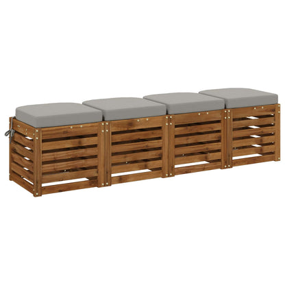 4-delige Zitkussens SOEST 4 pcs 100% Polyester Grijs