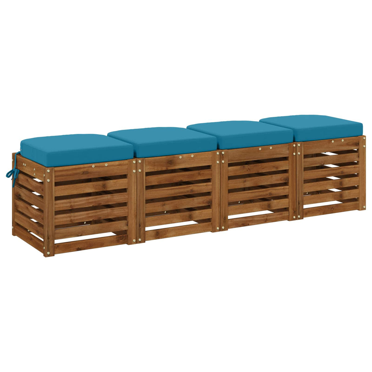 4-delige Zitkussens SOEST 4 pcs 100% Polyester Lichtblauw