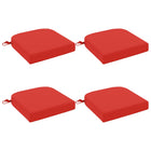 Zitkussens 4 stuks rood 100% polyester