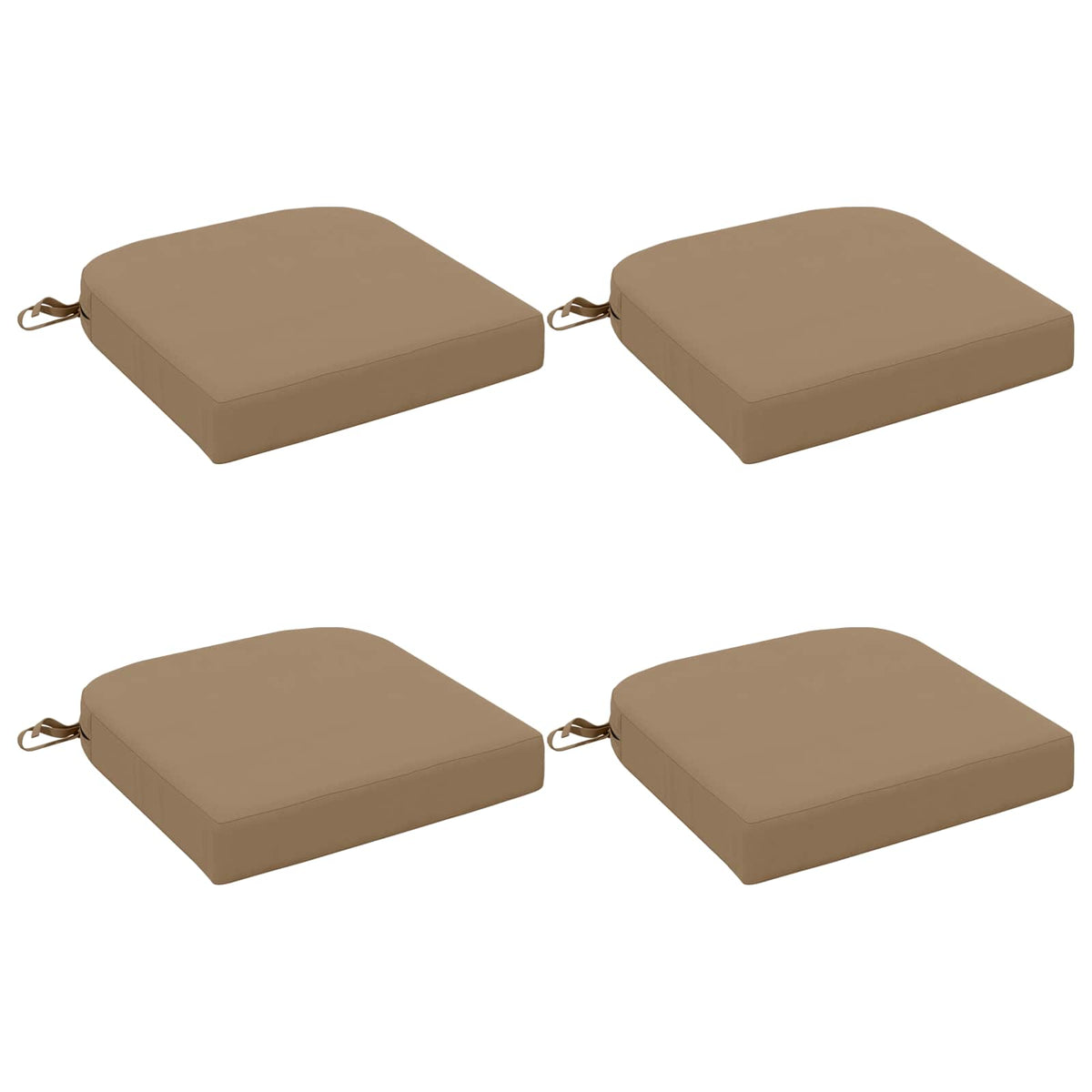 4-delige Zitkussens SOEST 4 pcs 100% Polyester Taupe