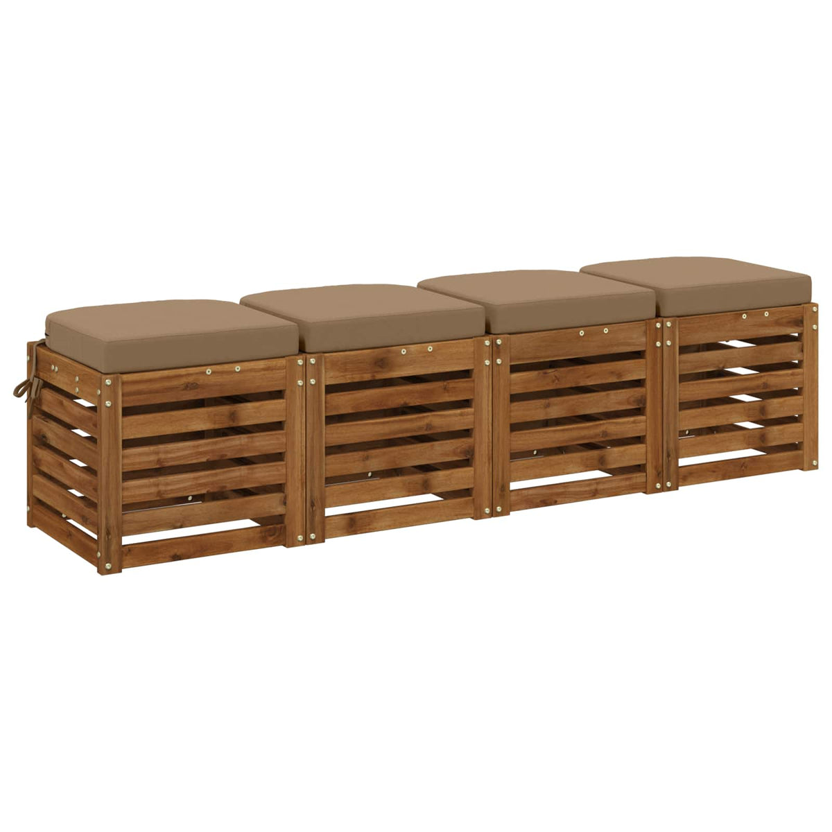 4-delige Zitkussens SOEST 4 pcs 100% Polyester Taupe
