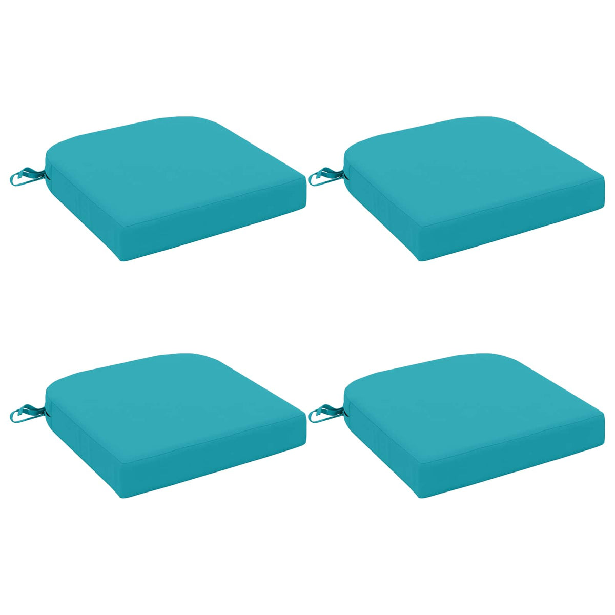 4-delige Zitkussens SOEST 4 pcs 100% Polyester Turquoise