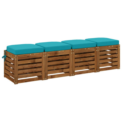 4-delige Zitkussens SOEST 4 pcs 100% Polyester Turquoise