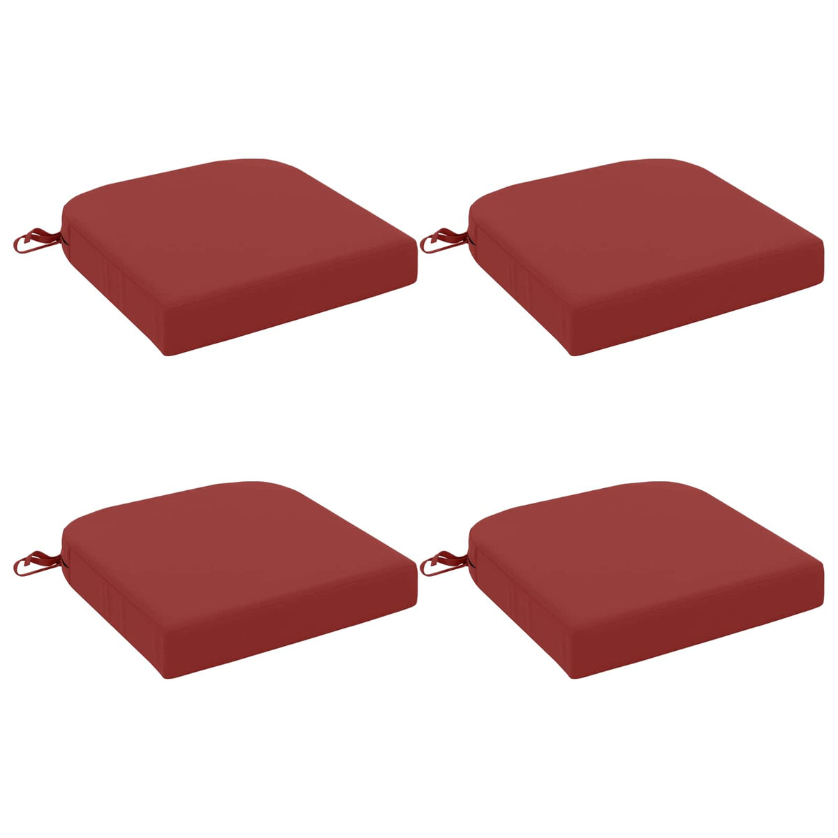 4-delige Zitkussens SOEST 4 pcs 100% Polyester Wijnrood