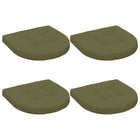Zitkussens 4 st olijfgroen polyester
