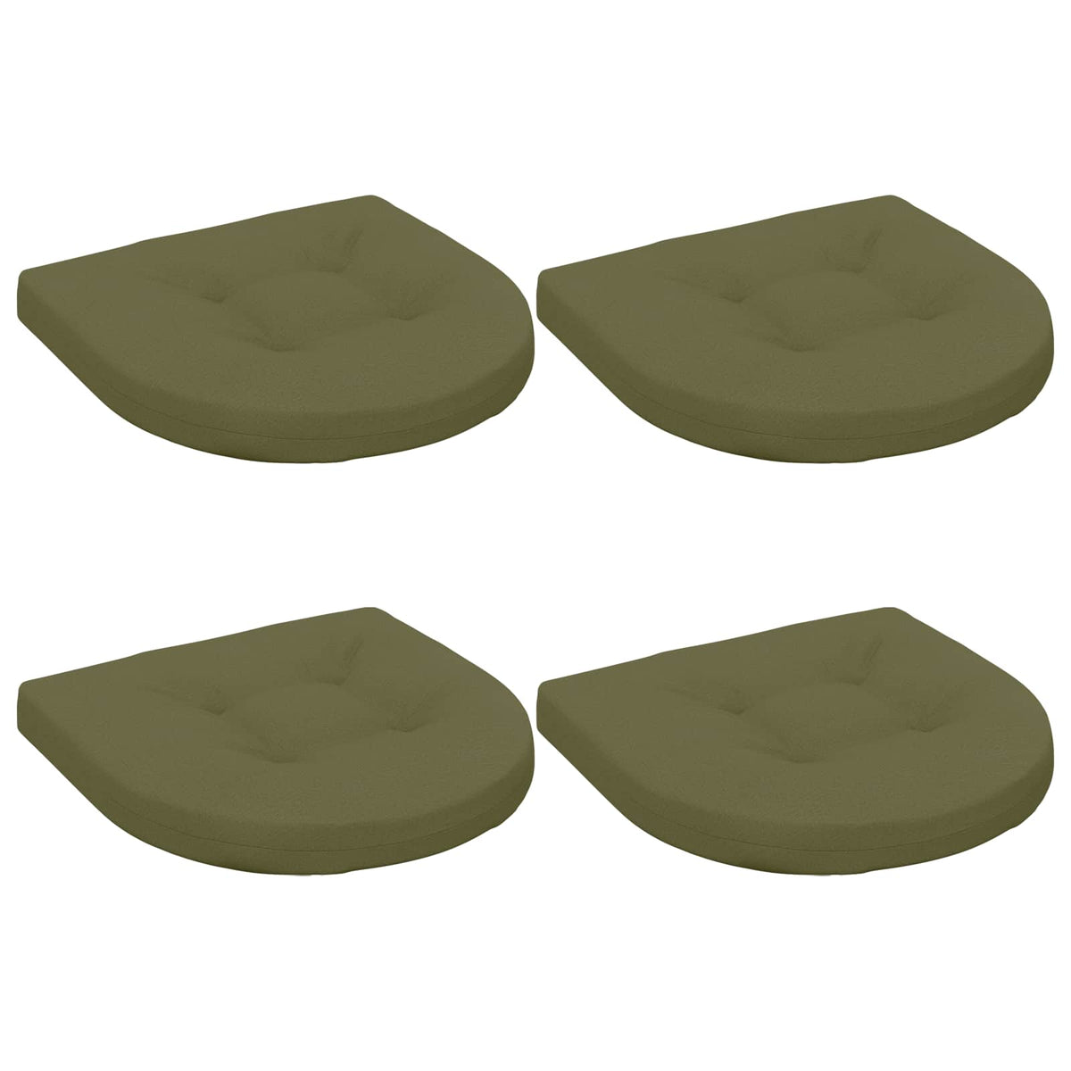 4-Piece Zitkussens 4 st 100% Polyester Olijfgroen