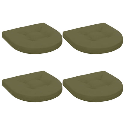 4-Piece Zitkussens 4 st 100% Polyester Olijfgroen