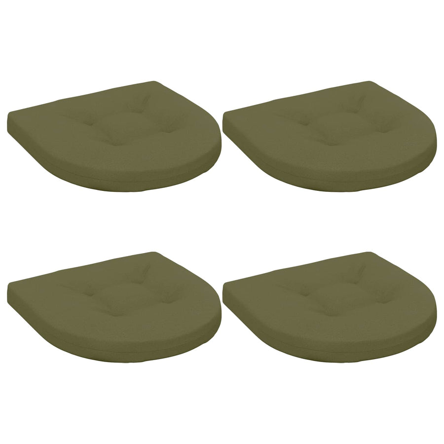 4-Piece Zitkussens 4 st 100% Polyester Olijfgroen