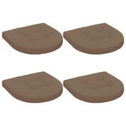 Stoelkussens 4 stuks taupe 40x40x5 cm
