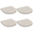 Zitkussens set van 4 wit 40x40x5 cm