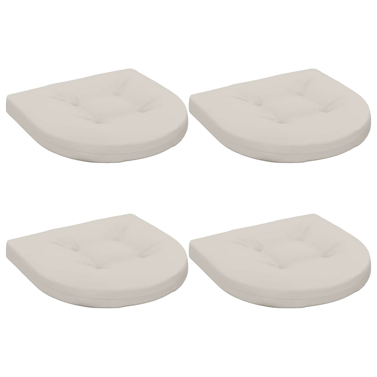 4-Piece Zitkussens 4 st 100% Polyester Wit 40 x 40 x 5 cm