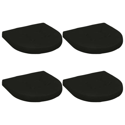4-Piece Zitkussens 4 st 100% Polyester Zwart 40 x 40 x 5 cm