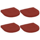 Zitkussens 4 st rood 40x40x5 cm polyester