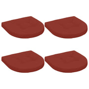 Zitkussens 4 st rood 40x40x5 cm polyester