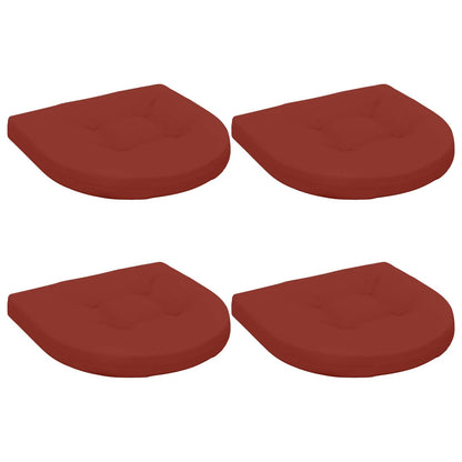 4-Piece Zitkussens 4 st 100% Polyester Rood 40 x 40 x 5 cm