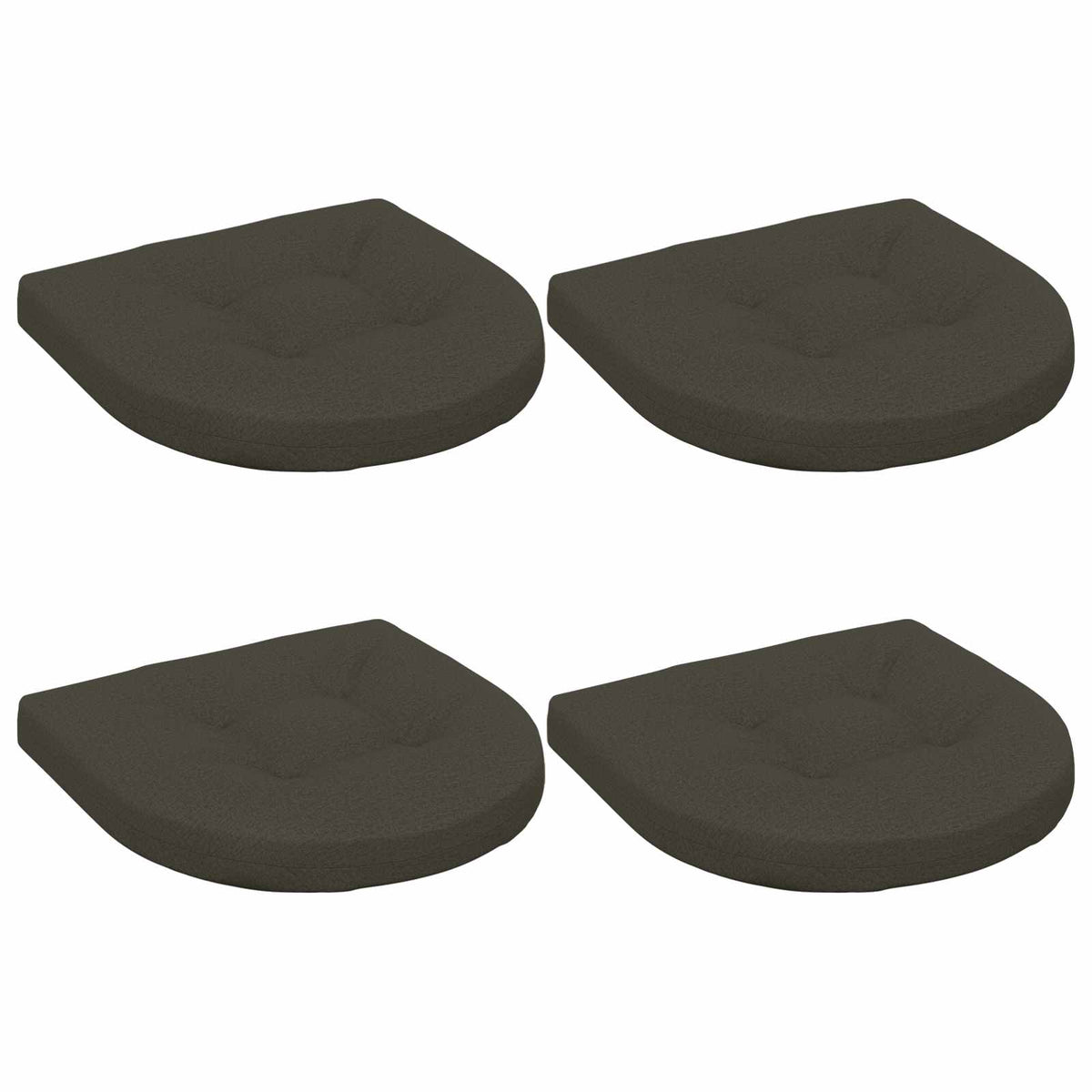 4-Piece Zitkussens 4 st 100% Polyester Antraciet 40 x 40 x 5 cm