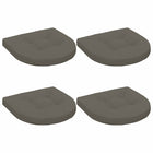Zitkussens 4 stuks 40x40x5 cm grijs polyester