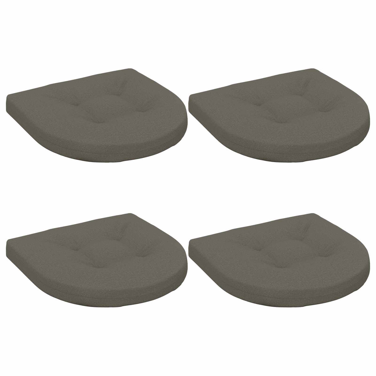 4-Piece Zitkussens 4 st 100% Polyester Grijs 40 x 40 x 5 cm