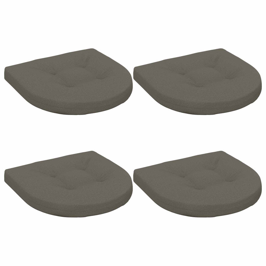 4-Piece Zitkussens 4 st 100% Polyester Grijs 40 x 40 x 5 cm
