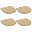 Zitkussens 40x40x5 cm beige (4 stuks)