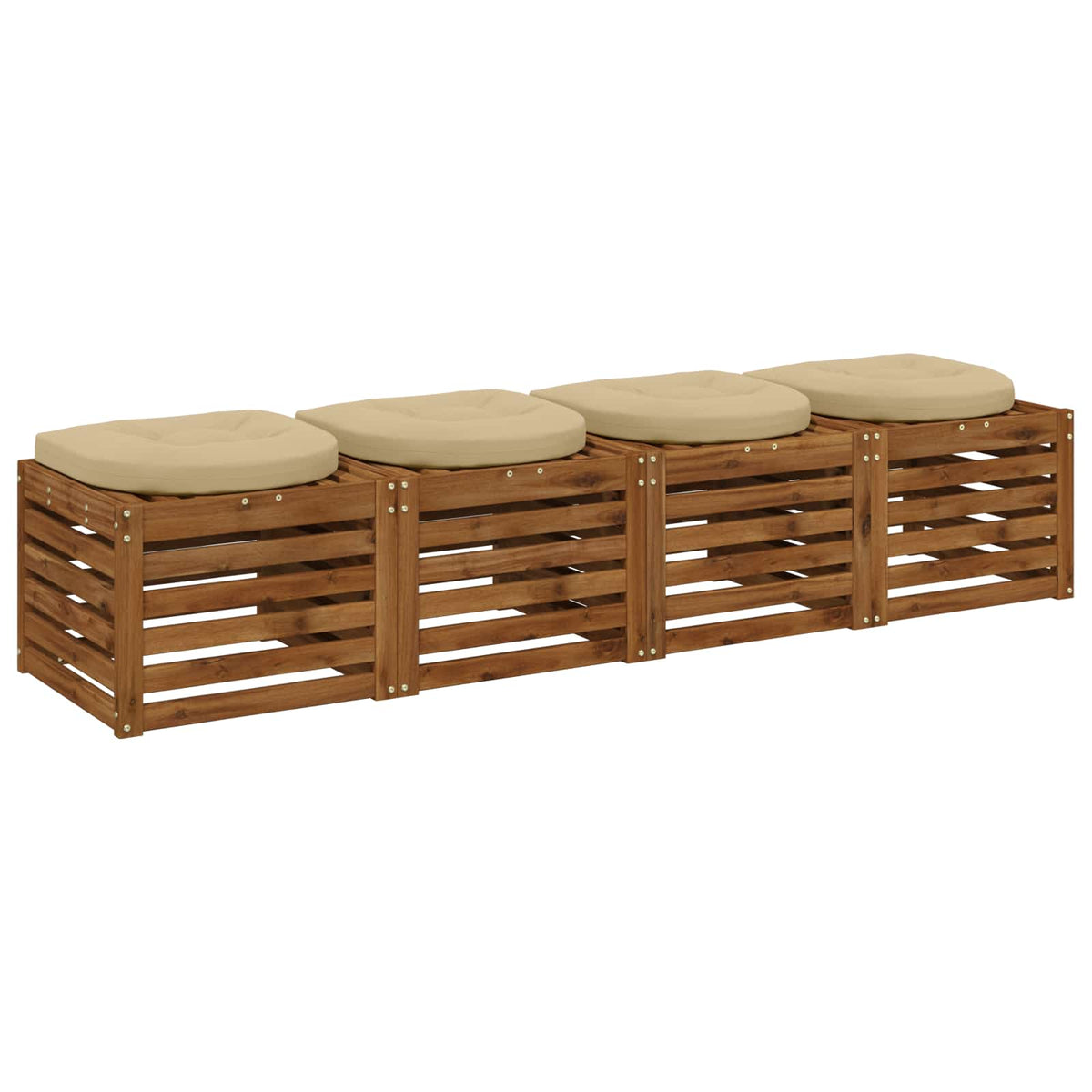 4-Piece Zitkussens 4 st 100% Polyester Beige 40 x 40 x 5 cm