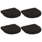 Zitkussens 4 stuks zwart 40x40x5 cm