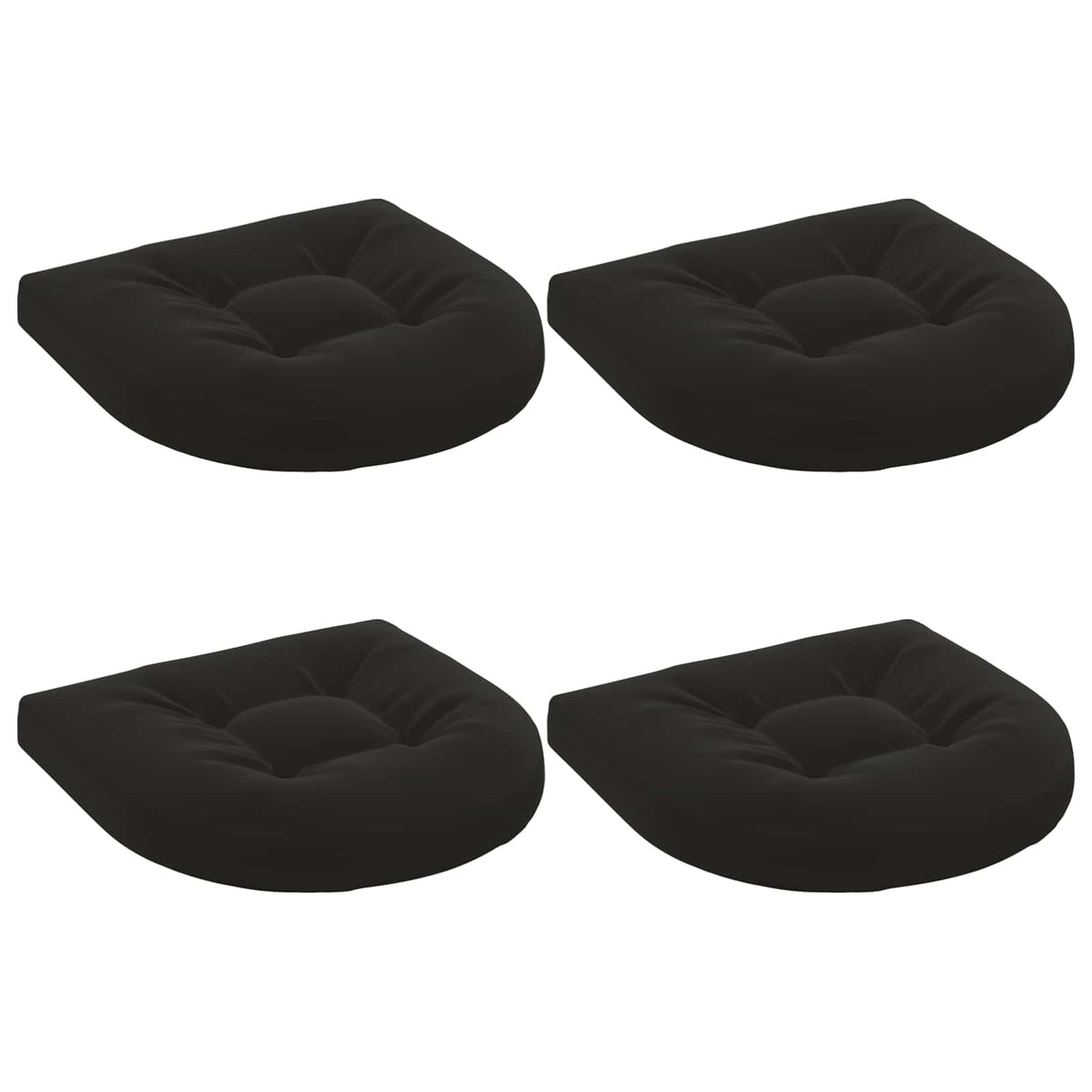4-Piece Zitkussens 4 st 100% Polyester Zwart 40 x 40 x 5 cm