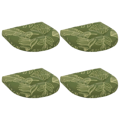 4-Piece Zitkussens 4 st 100% Polyester Bladontwerp