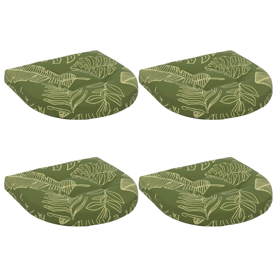 4-Piece Zitkussens 4 st 100% Polyester Bladontwerp