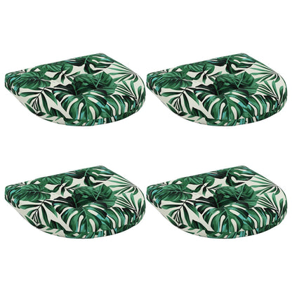 4-Piece Zitkussens 4 st 100% Polyester Bladpatroon