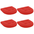Zitkussens rood 40x40x5 cm set 4 stuks