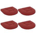 Zitkussens 4 stuks 40x40x5 cm wijnrood